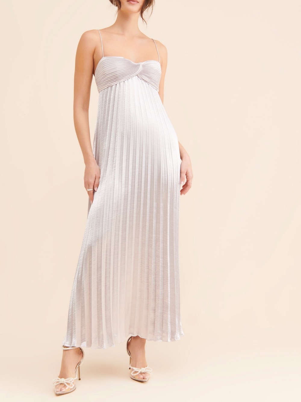 Rebecca Taylor Pleated Lame Dress